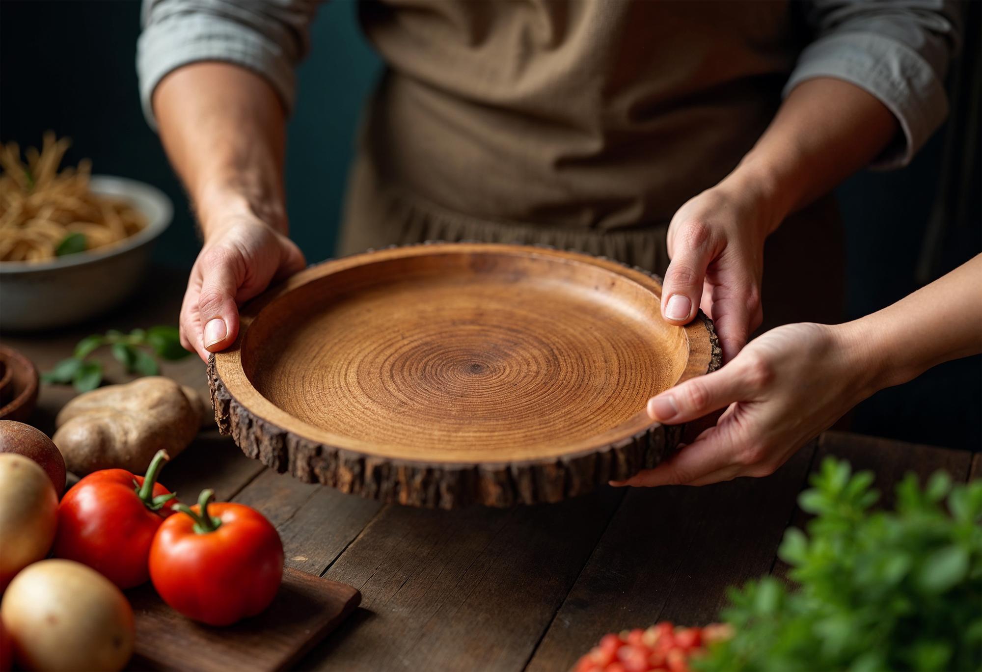 Chef preparing seasonal dish in warm kitchen